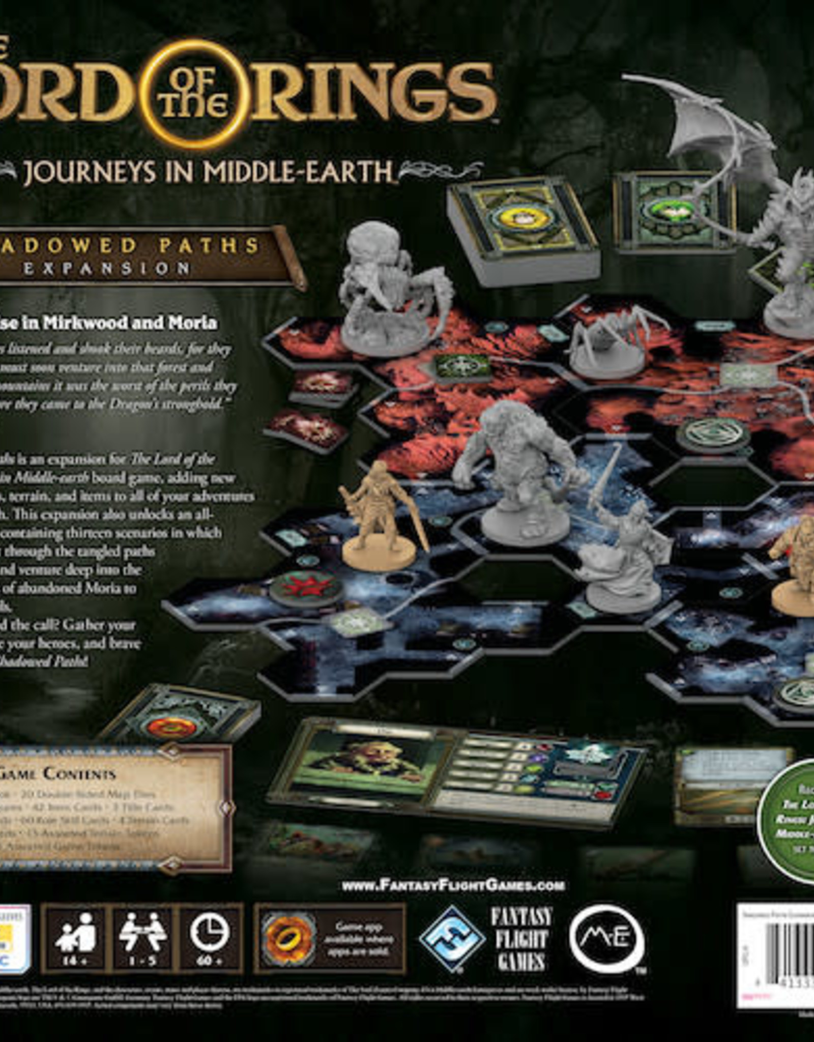 FFG Lord of the Rings: Journeys in Middle Earth: Shadowed Paths Expansion