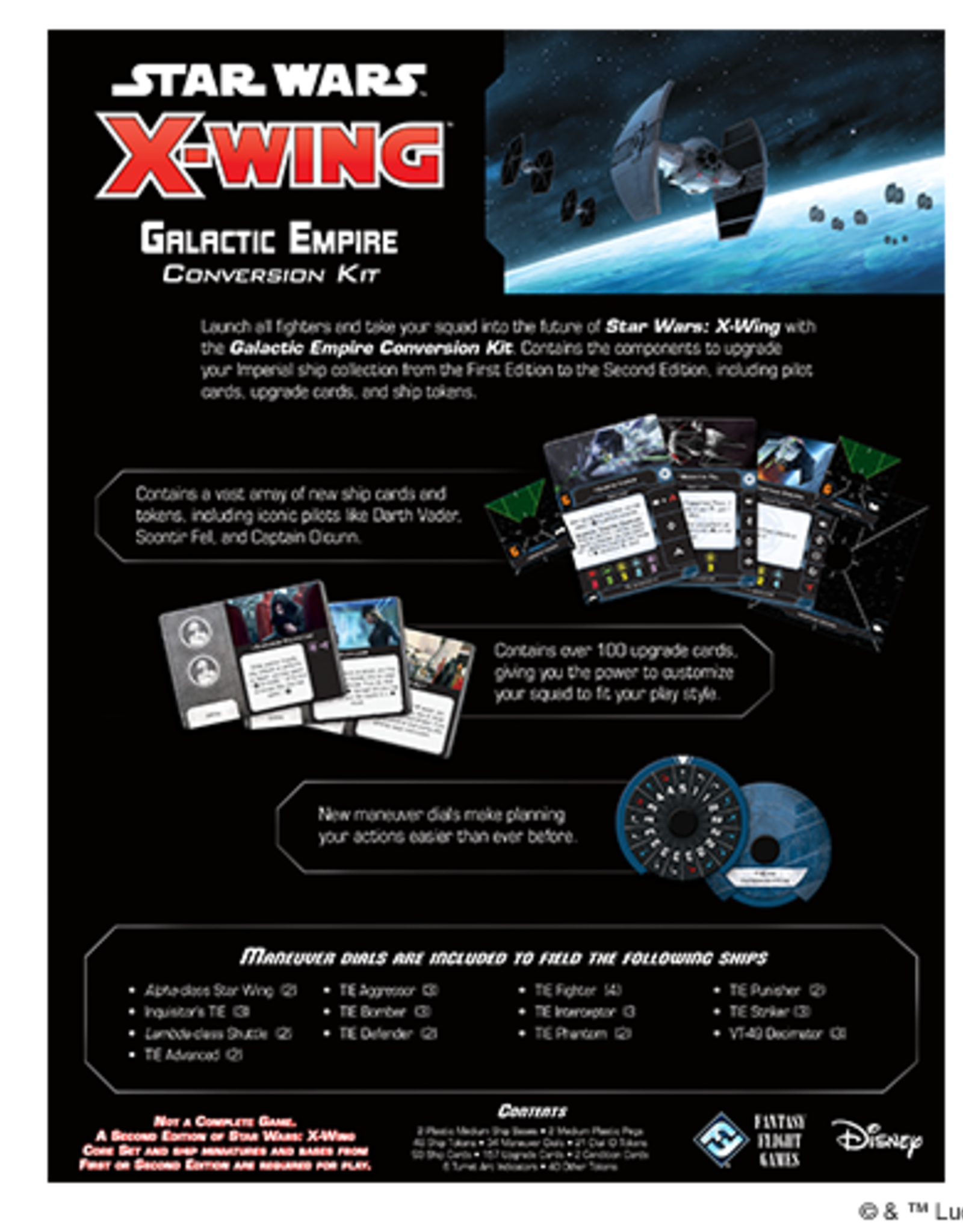 Star Wars X-Wing 2.0 Miniatures Game: Galactic Empire Conversion Kit -  Titan Games