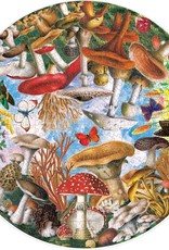 Eeboo Puzzle 500pc Round: Mushrooms and Butterflies