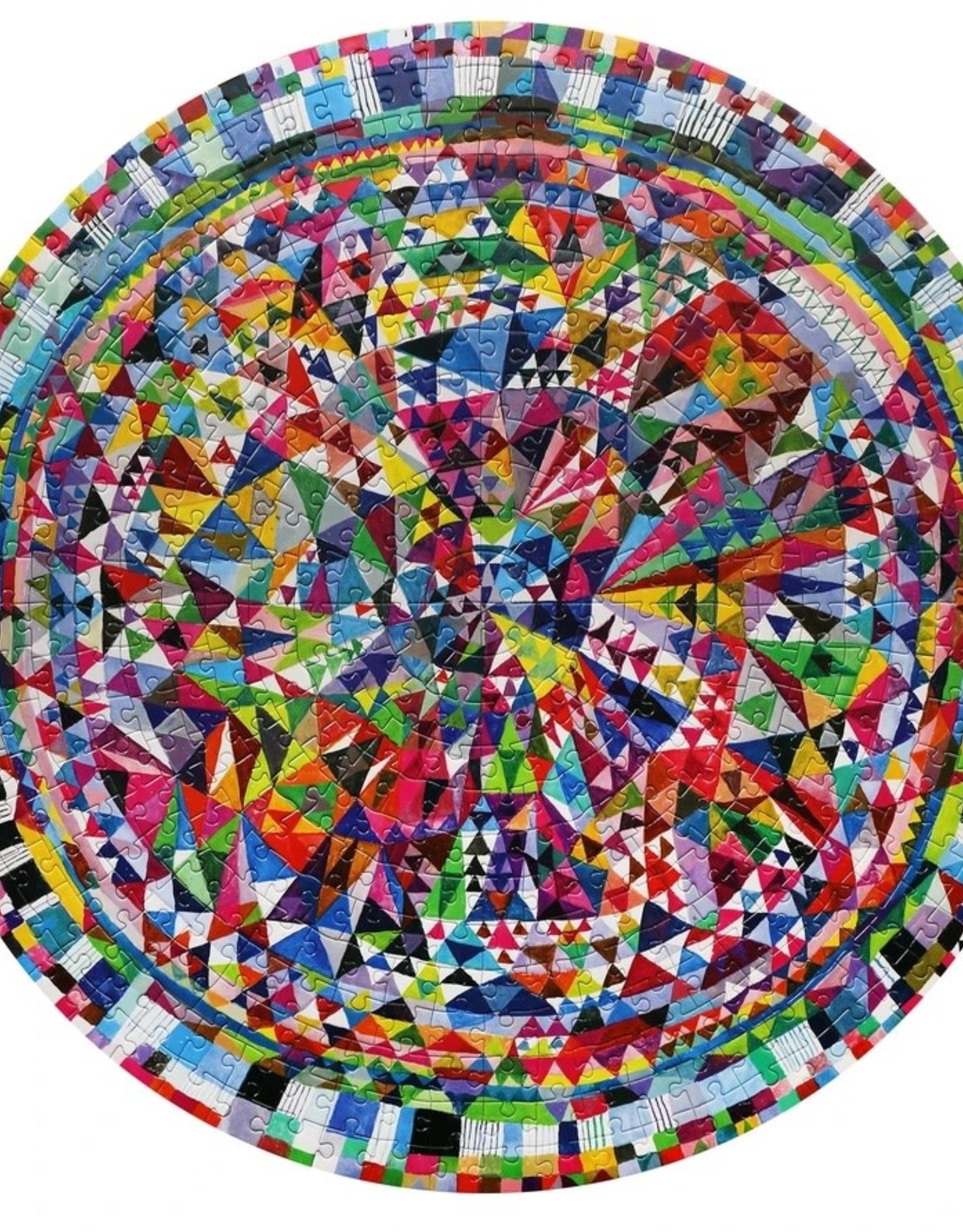 Eeboo Triangle Pattern 500 Piece Round Puzzle