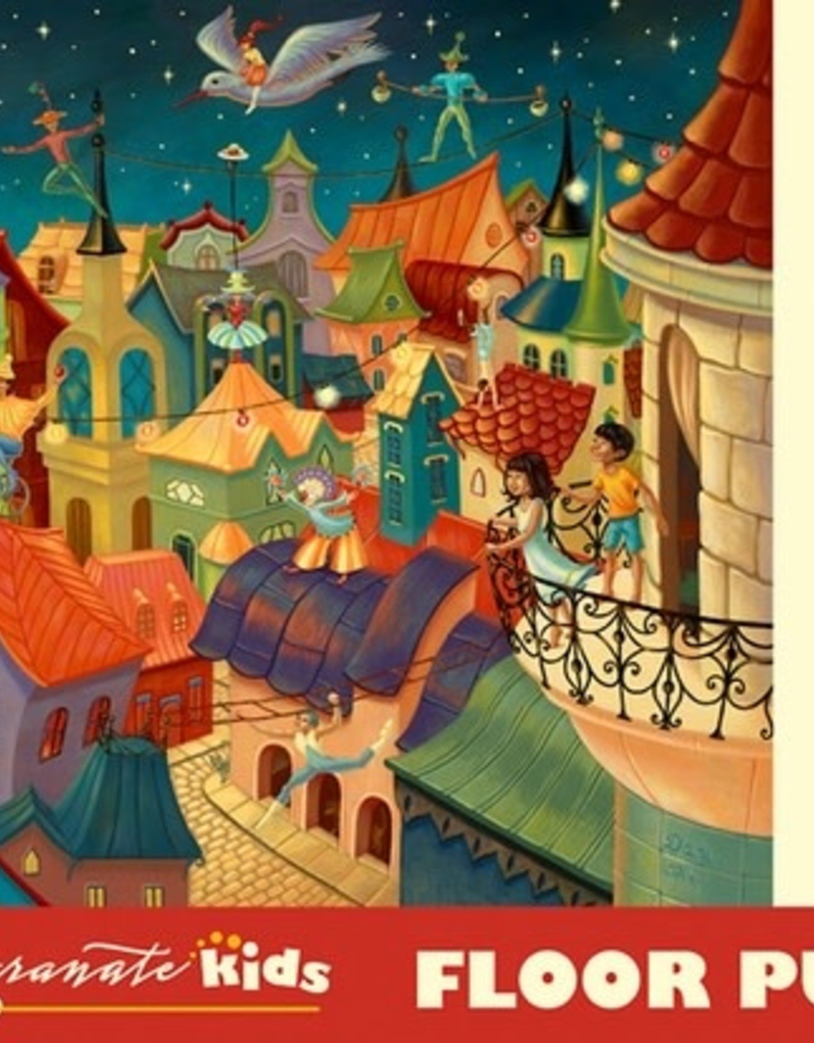 Pomegranate 48 pc Dany Paragouteva: Circus above the City Floor Puzzle