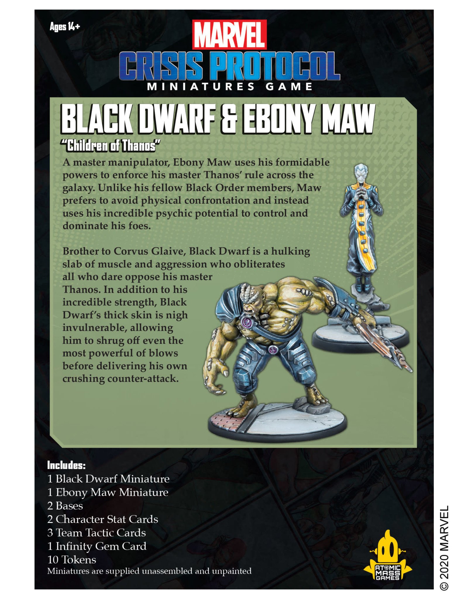 Marvel Crisis Protocol Black Dwarf and Ebony Maw - Titan Games