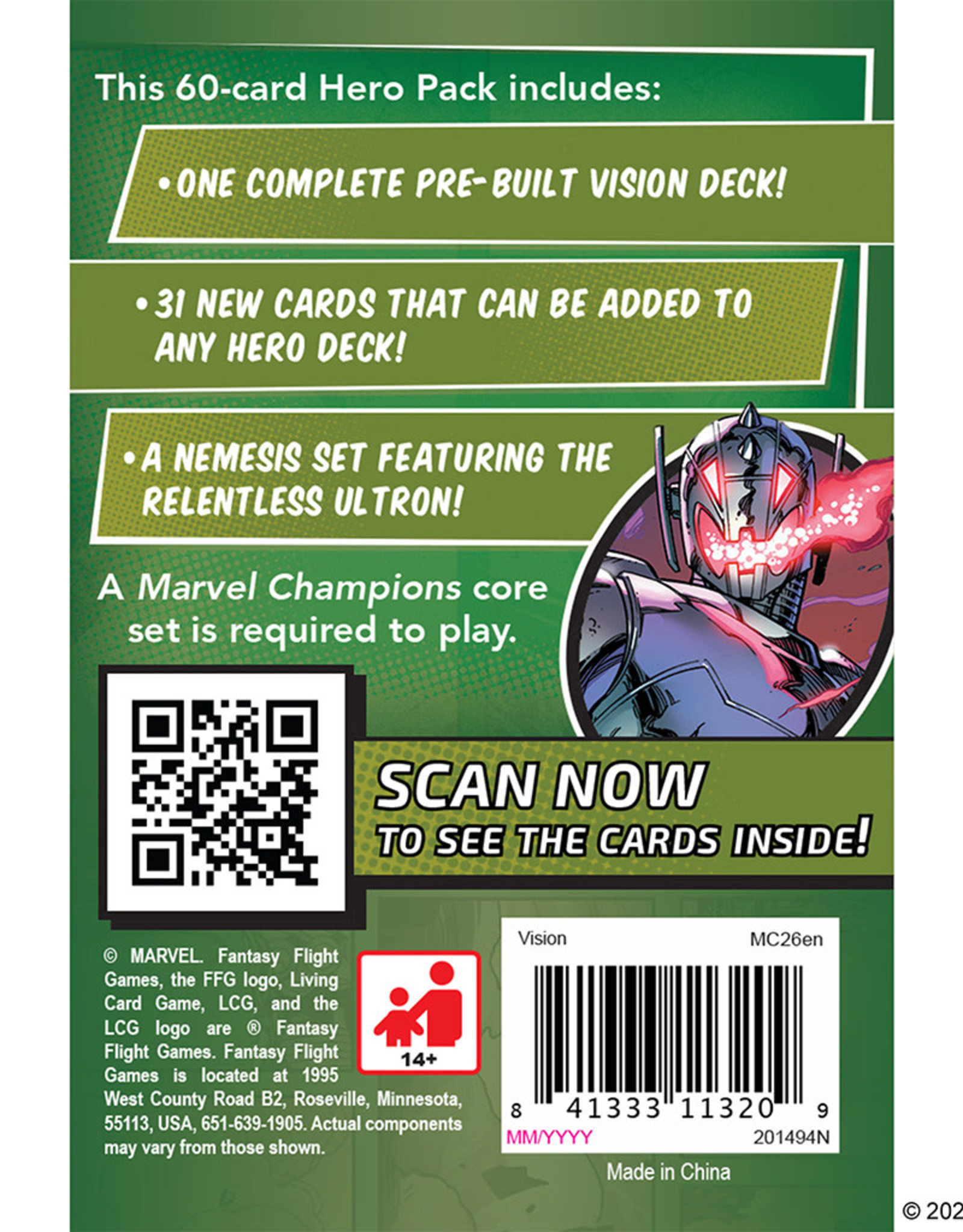 FFG Marvel Champions: Vision Character Pack