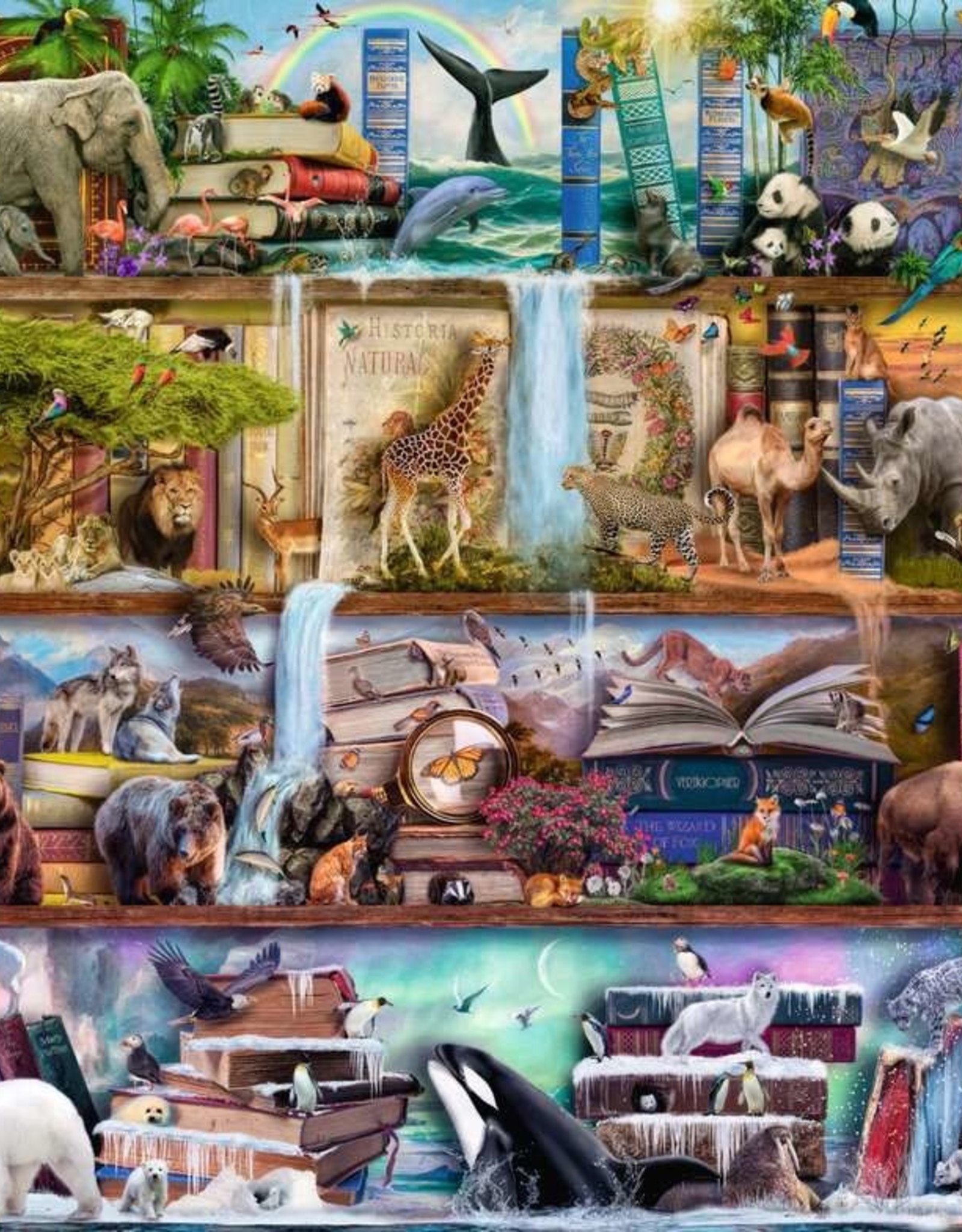 Ravensburger Puzzle 2000 Piece:  Wild Kingdom Shelves