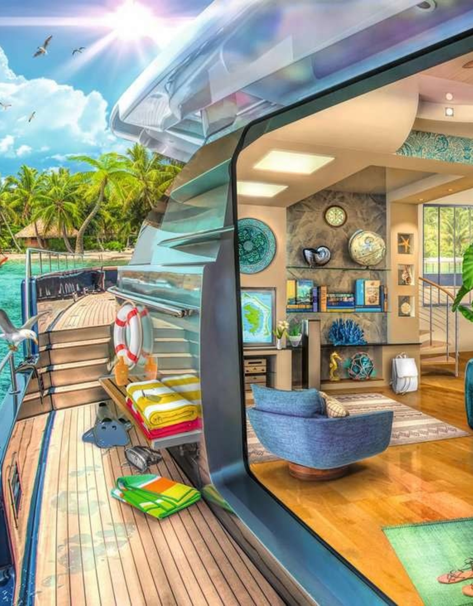 Ravensburger Puzzle 1000pc: Tropical Island Charter