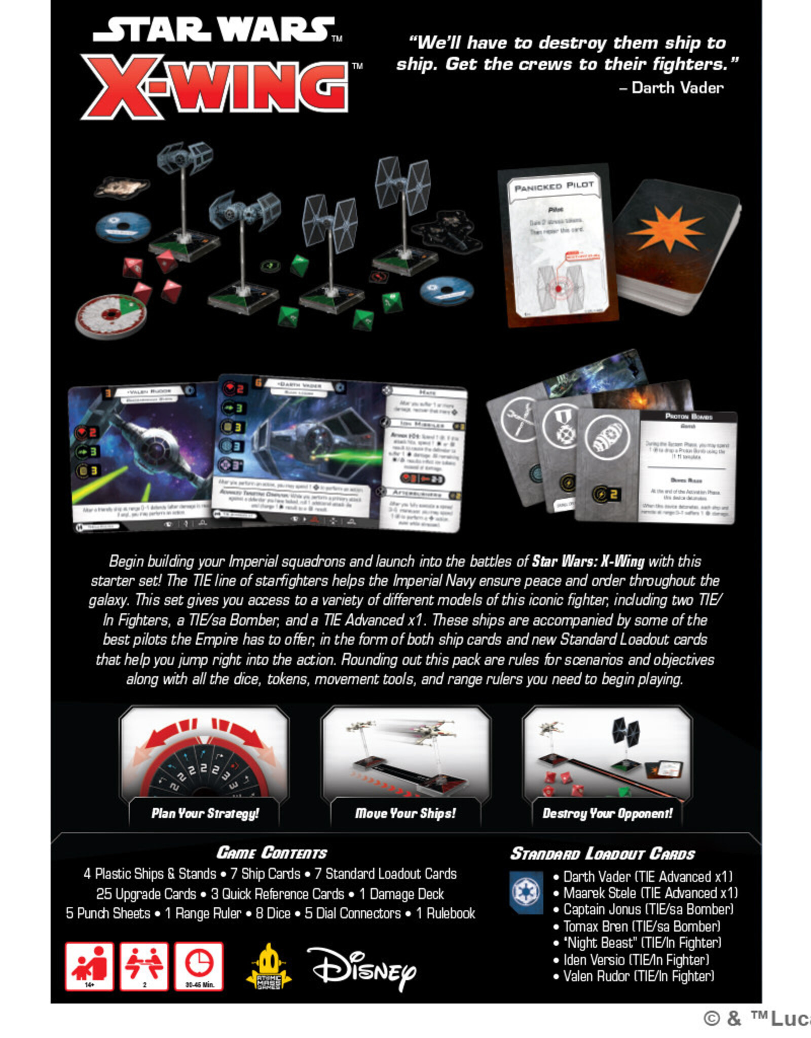 FFG Star Wars X-Wing 2.0: Galactic Empire Squadron Starter Pack