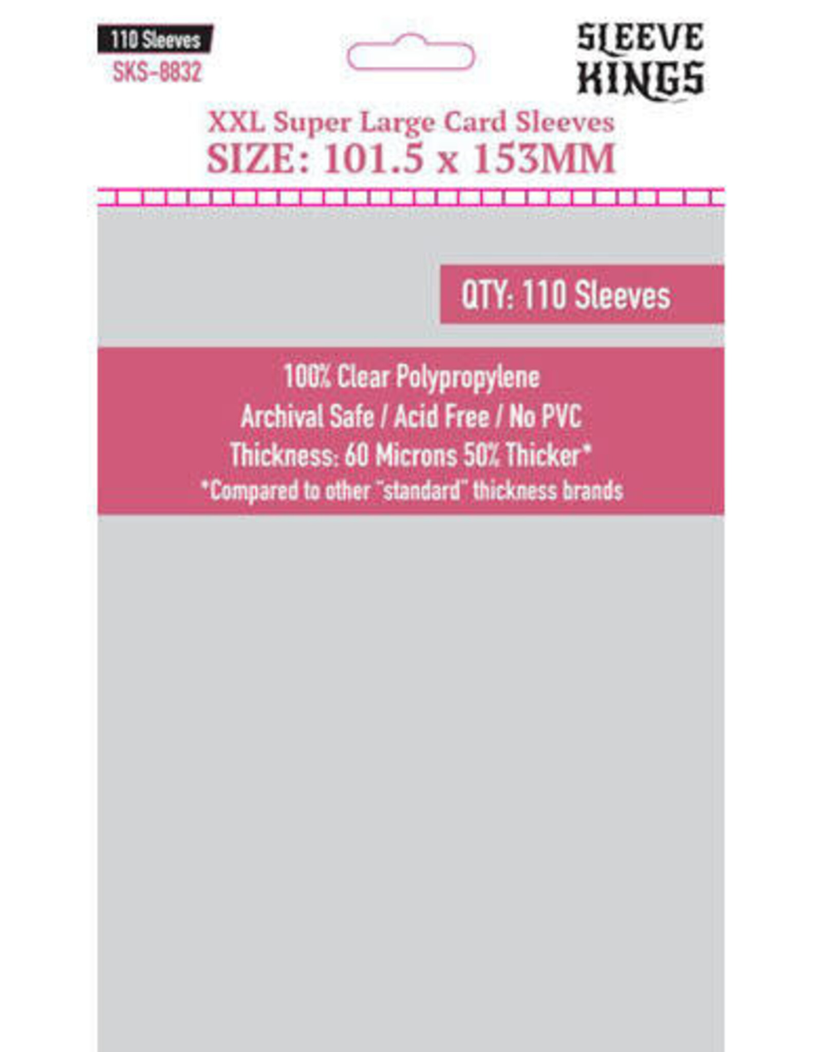 Sleeve Kings XXL Super Large Card Sleeves 101.5x153mm (Crisis Protocol Character Size)