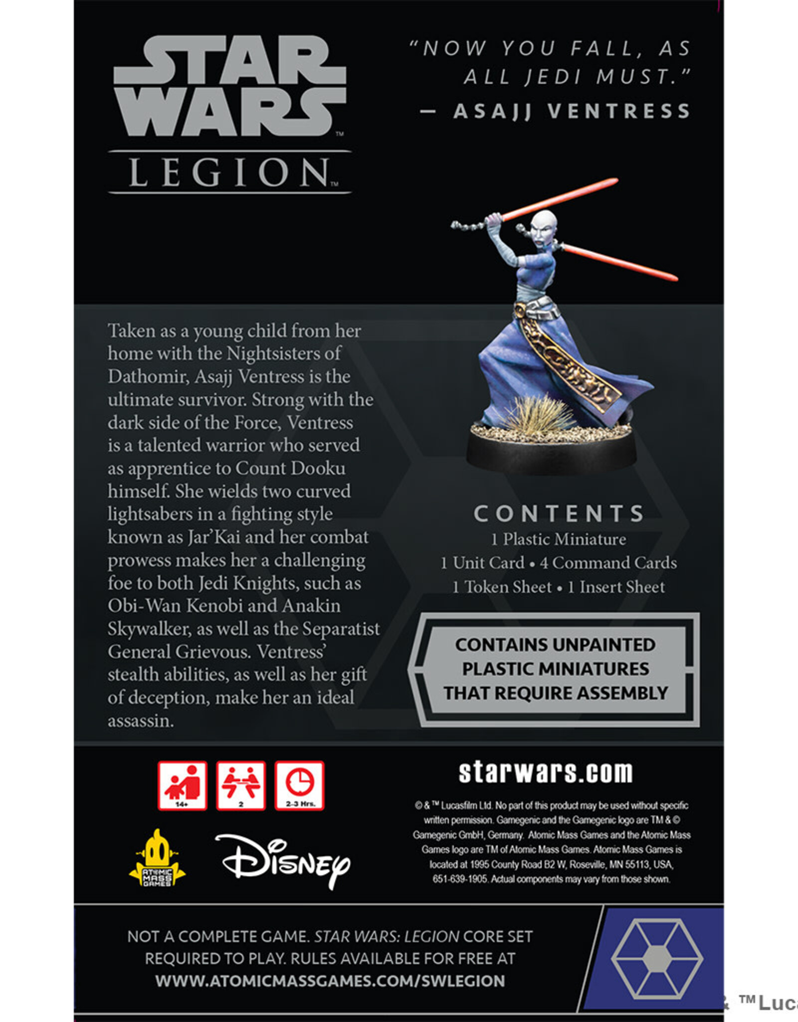 FFG Star Wars Legion - Asajj Ventress Operative Expansion