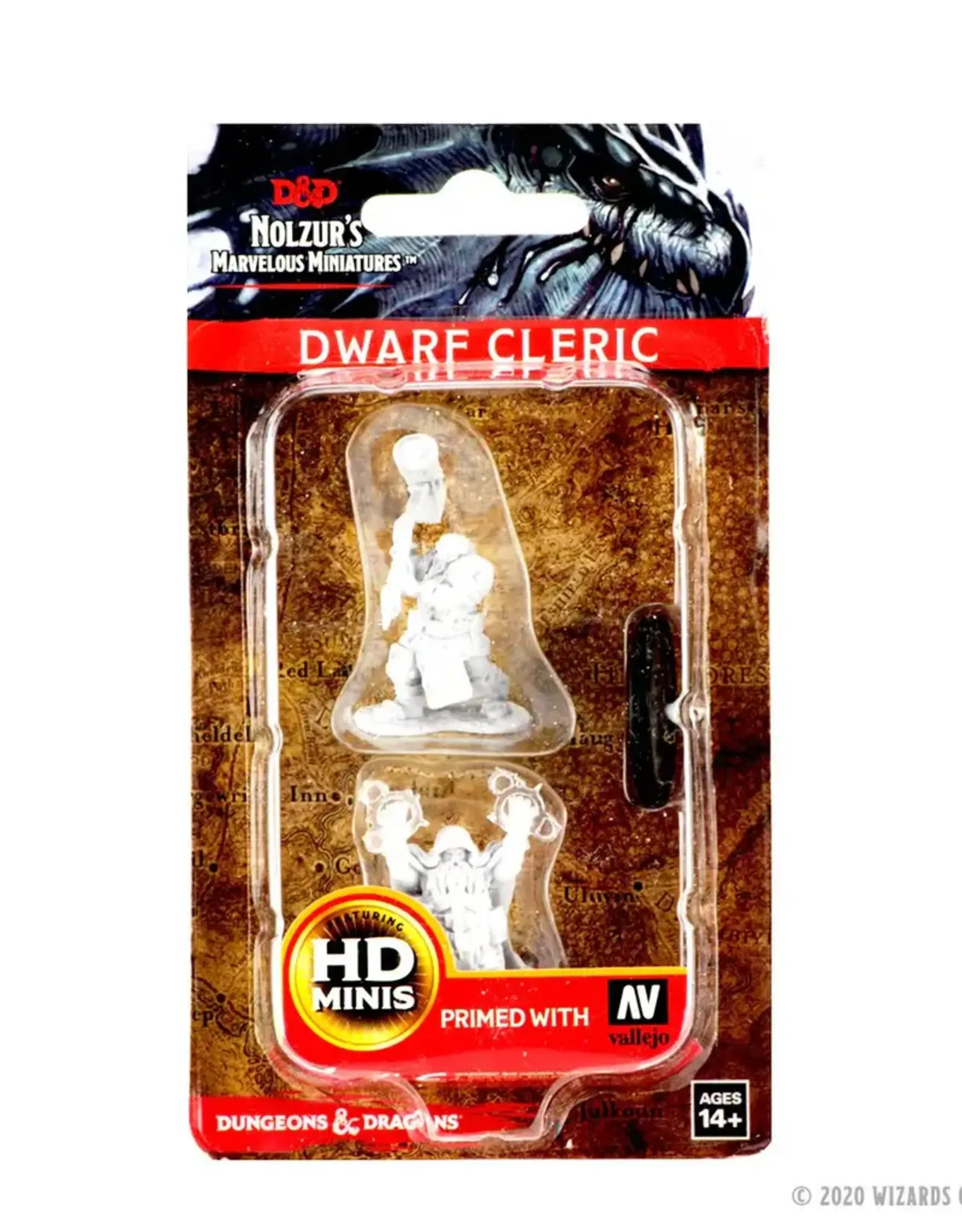 Wizkids Primed Mini: Male Dwarf Cleric