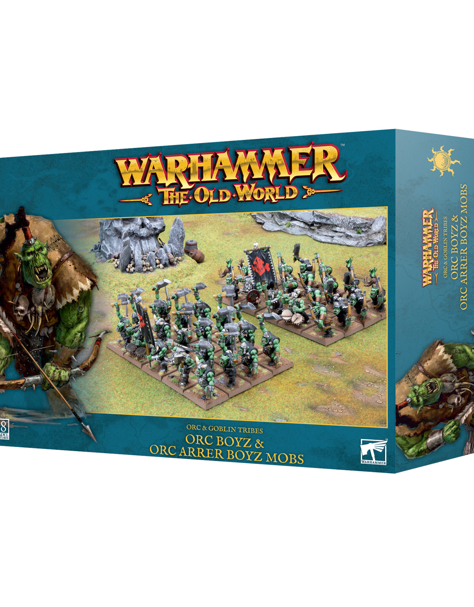 Games Workshop Warhammer the Old World: Orc and Goblin Tribes: Orc Boys and Orc Arrer Boyz Mob