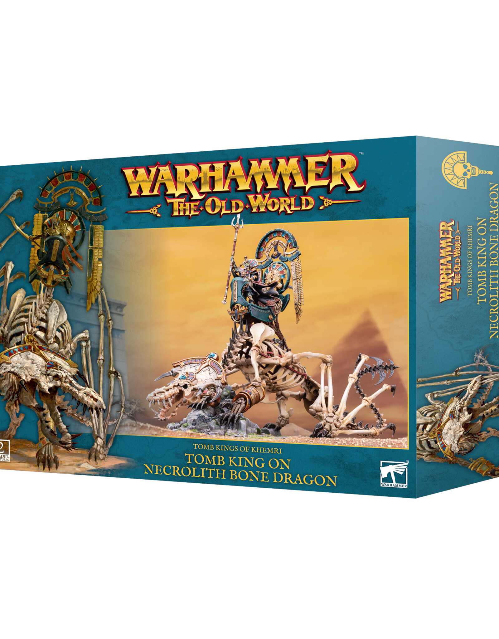 Games Workshop Warhammer:The Old World: Tomb King on Necrolith Bone  Dragon