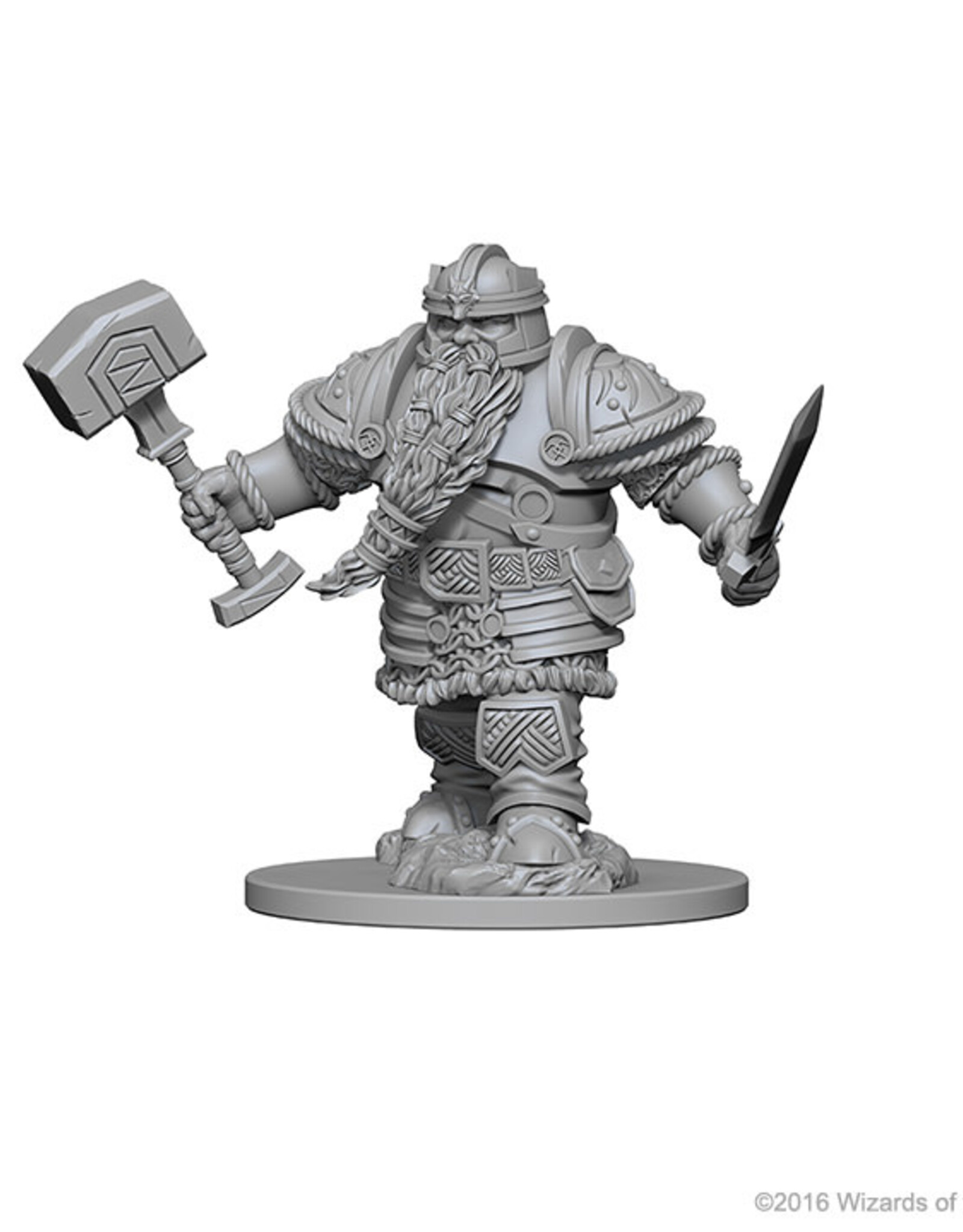 Wizkids D&D Mini: NM Primed: Male Dwarf Fighter