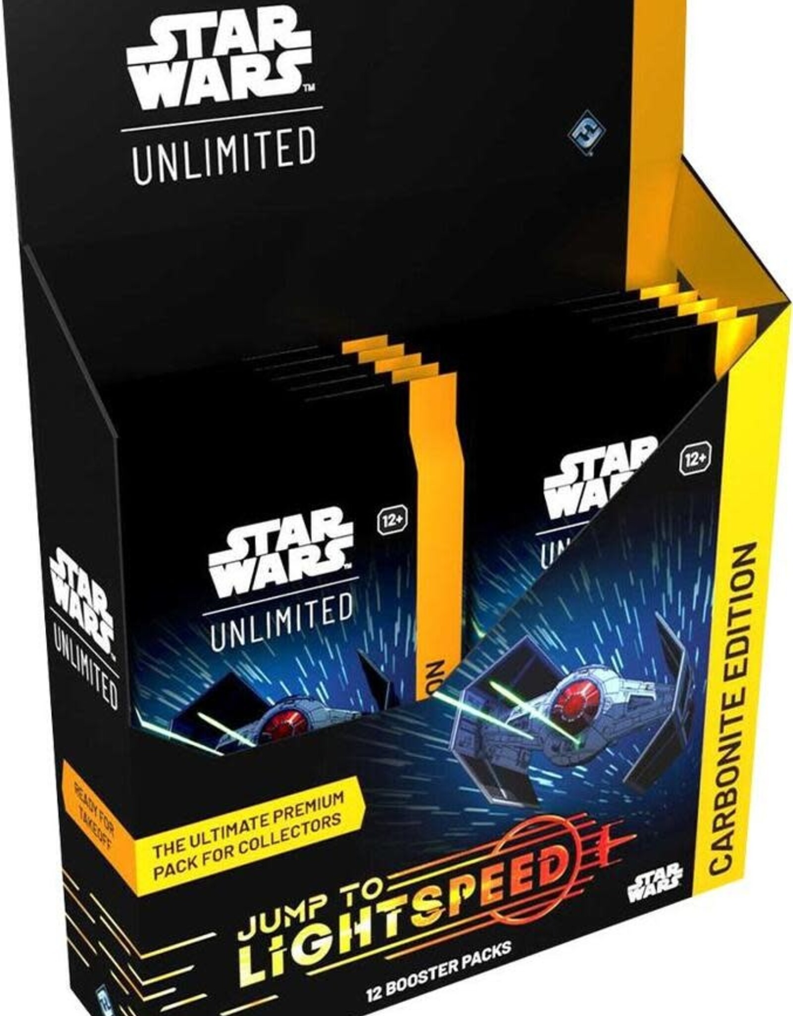 FFG Star Wars: Unlimited - Jump To Lightspeed Carbonite Booster Box Display