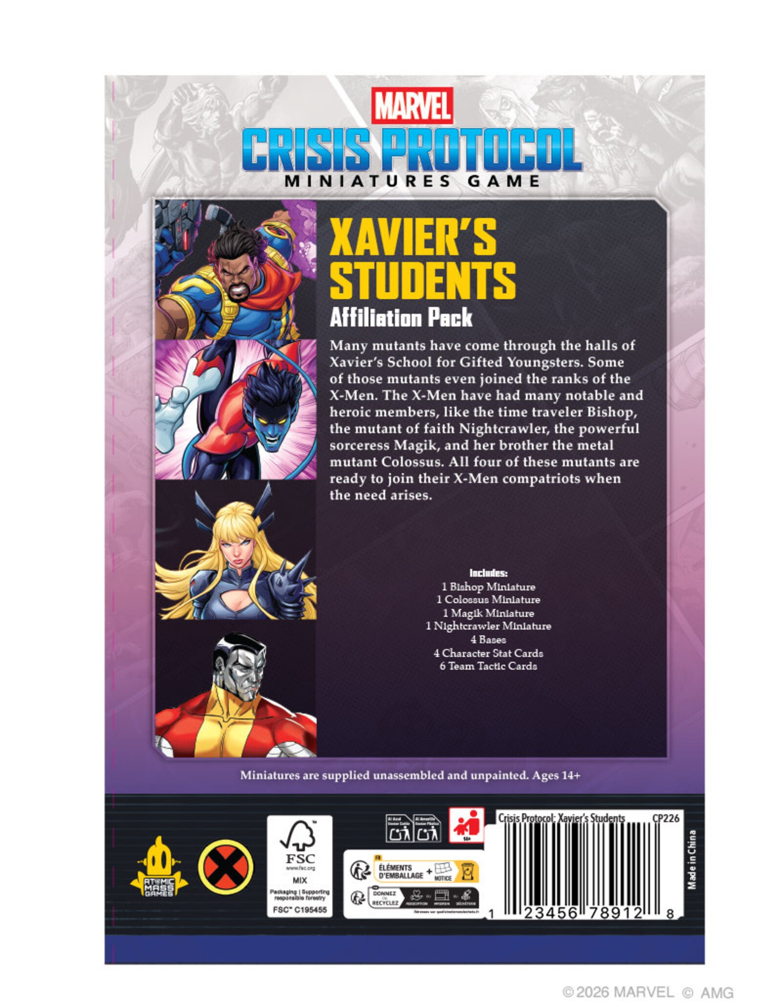 Atomic Mass Marvel Crisis Protocol: Xavier's Student Affiliation Pack