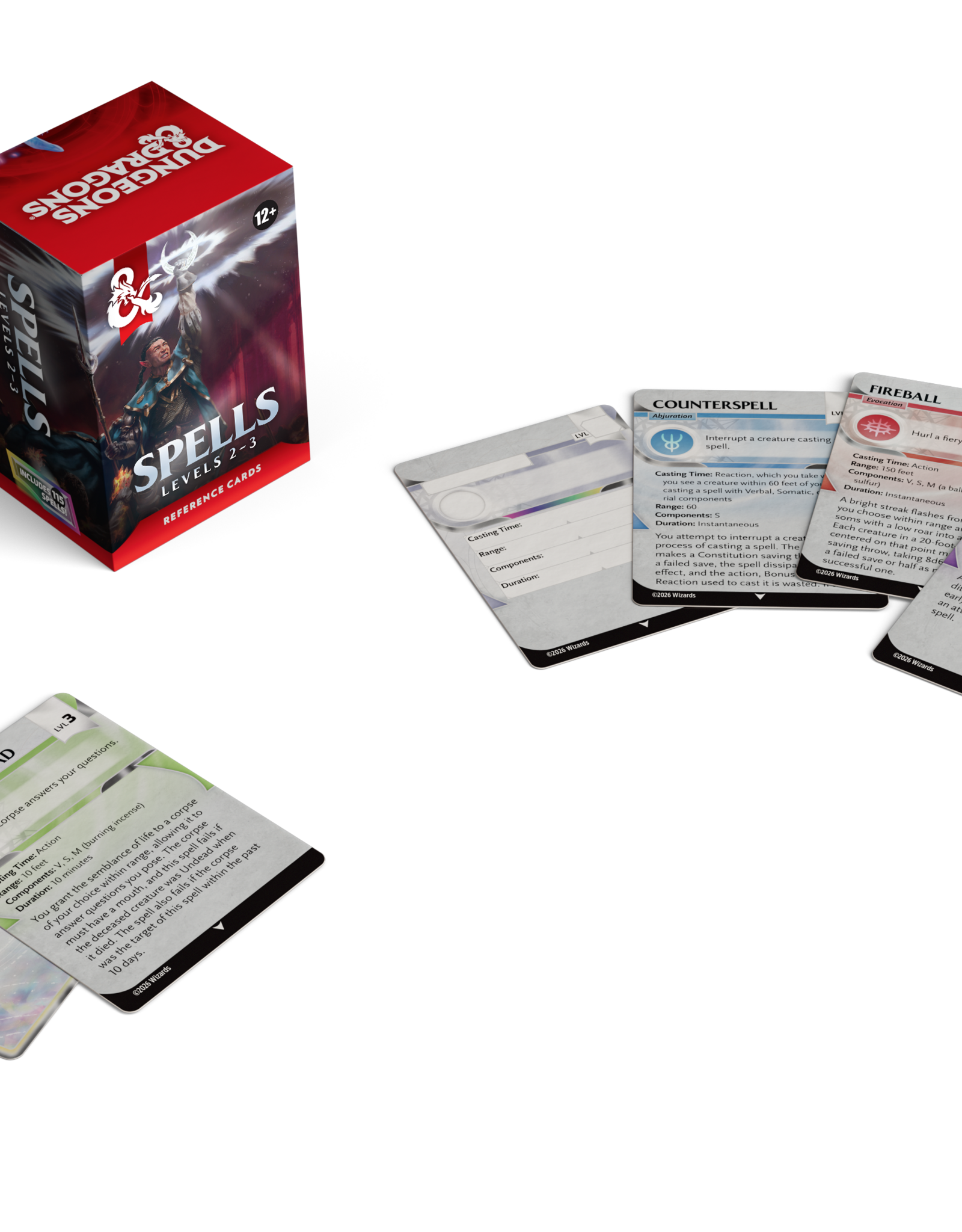 Wizards of the Coast D&D 5e Reference Cards - Spells: Levels 2-3
