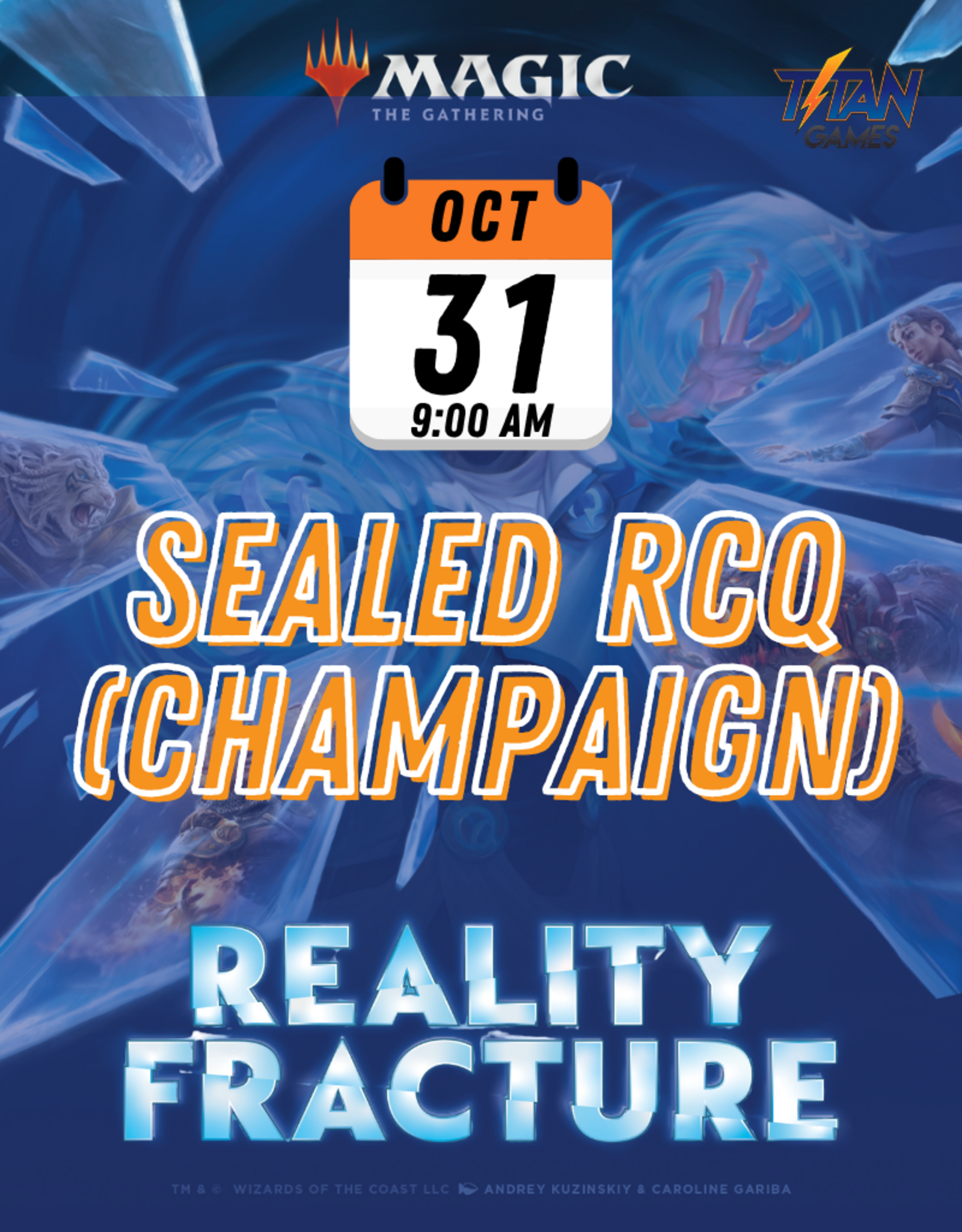 Titan Games/DMMD Games 10/31 Champaign MTG Sealed RCQ Entry Fee