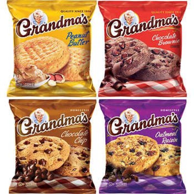Grandma's Homestyle Cookie Variety Pack, 2.5 oz, 33 ct
