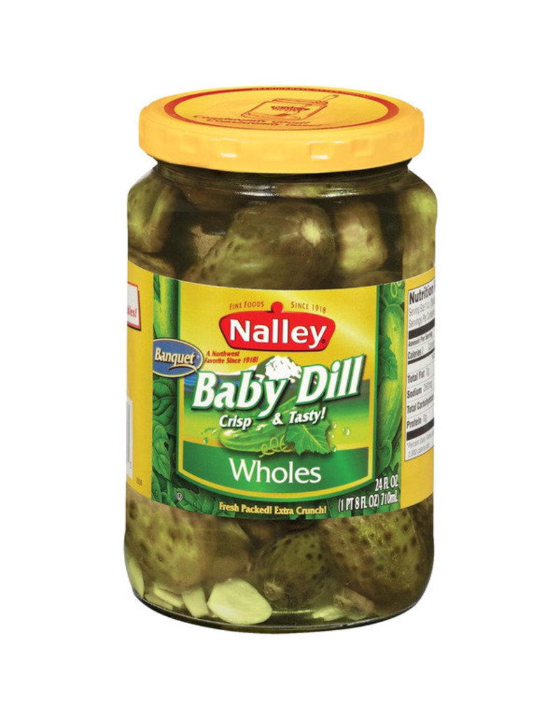 Nalley Nalley Dill Baby Banquet Pickles, 24 oz, 12 ct