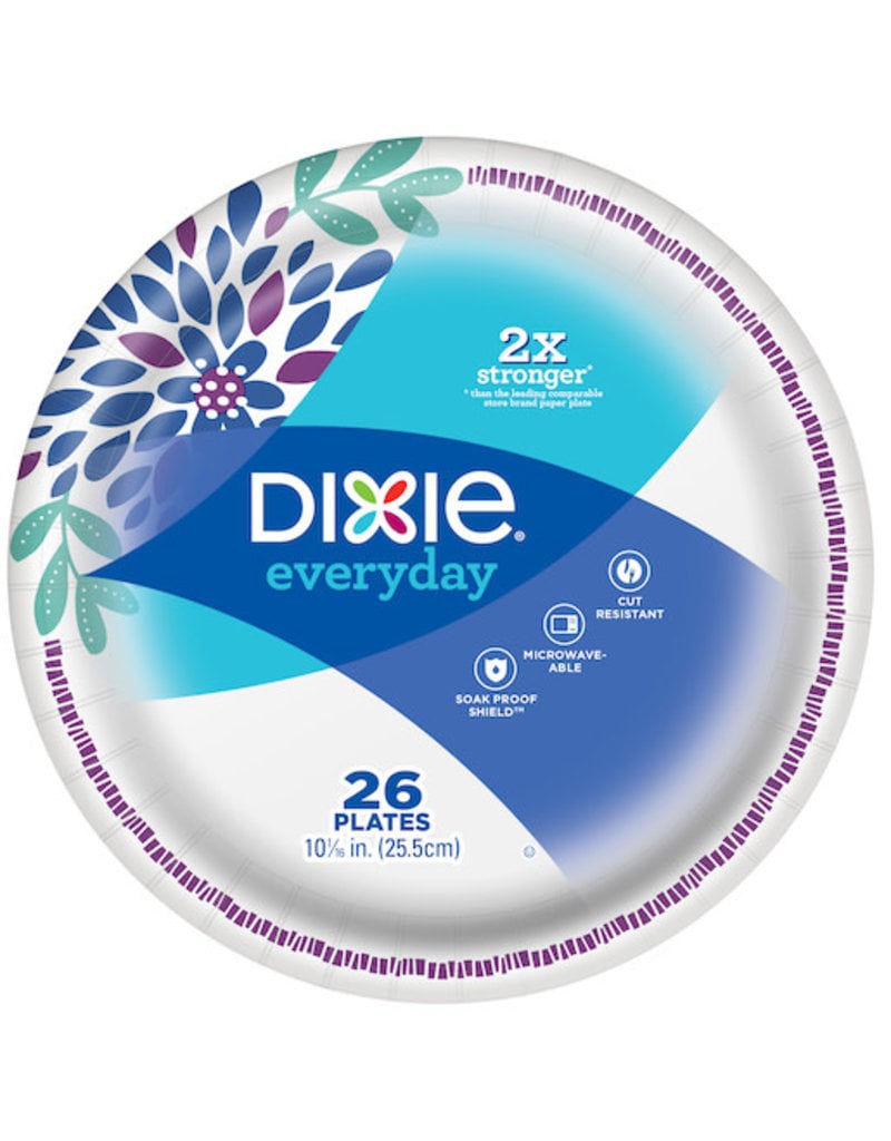 Dixie Dixie Coordinates Plates 10'', 26 ct (Pack of 8)