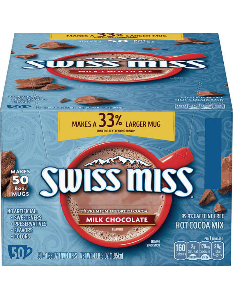 Swiss Miss Milk Chocolate Hot Cocoa Mix, 1.38 oz, 50 ct - Span Elite