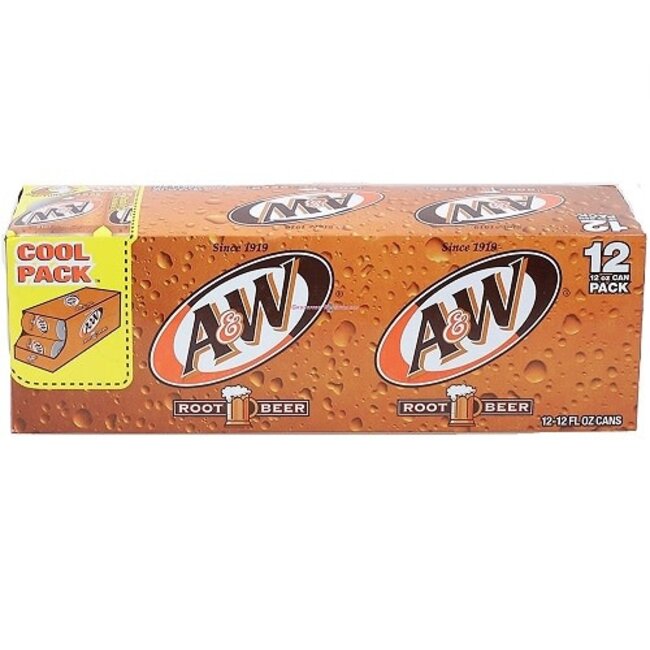 A&W Root Beer, 12 oz, 2-12 ct