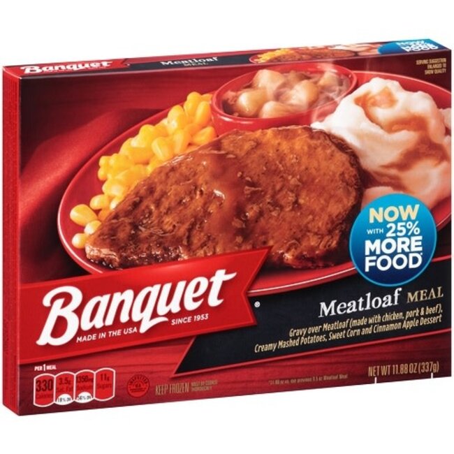 Banquet Meatloaf Dinner, 11.88 oz, 12 ct