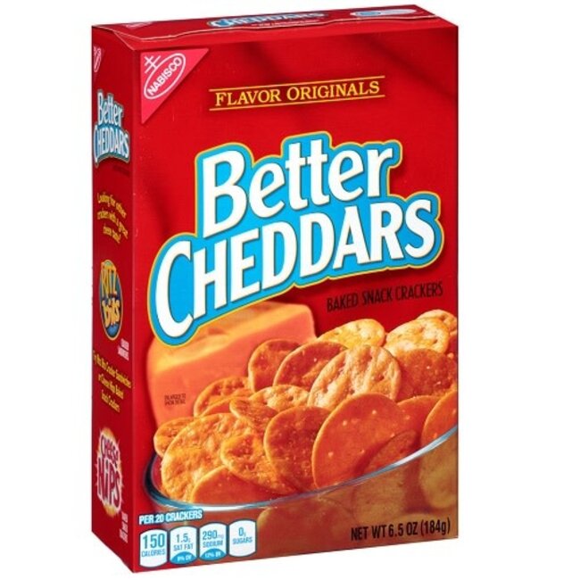 Better Cheddars Crackers, 6.5 oz, 6 ct