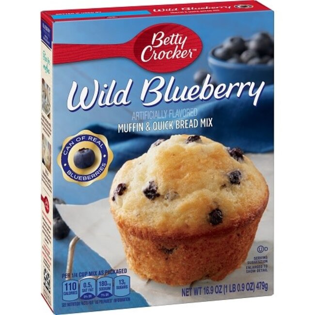 Betty Crocker Muffin Mix Blueberry, 16.9 oz, 12 ct
