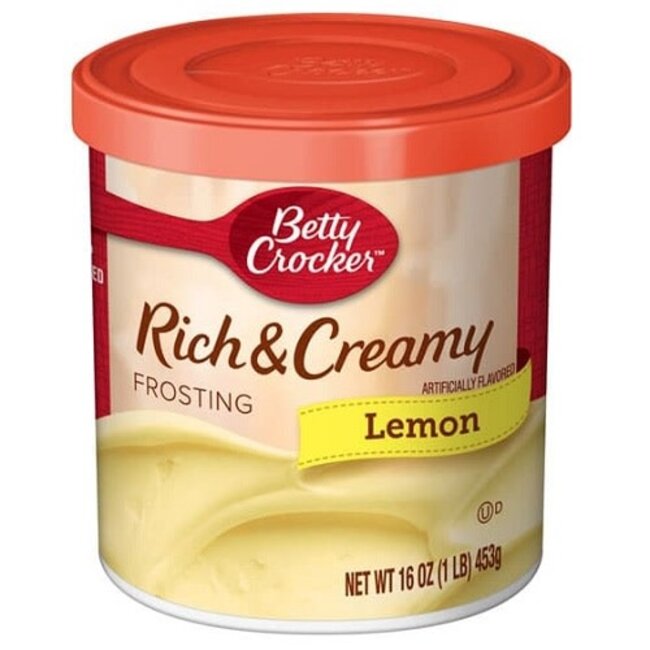 Betty Crocker Frosting Lemon Rich & Creamy, 16 oz, 8 ct