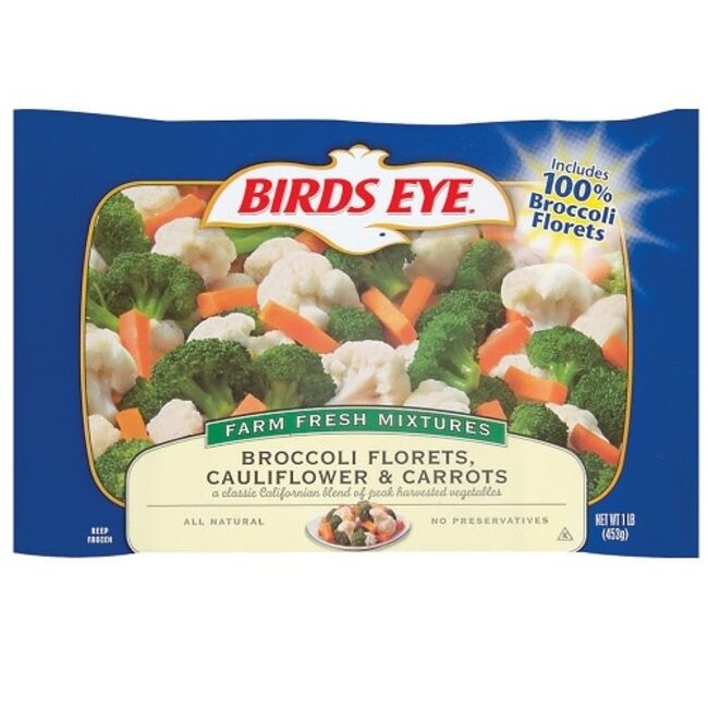 Birdseye Brocolli/Cauliflower/Carrot, 16 oz, 12 ct