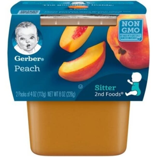 Gerber 2nd Foods Peaches, 8 oz