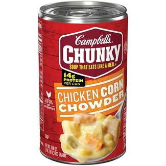 Campbell's Campbells Soup Chunky Chicken Corn Chowder, 18.8 oz, 12 ct