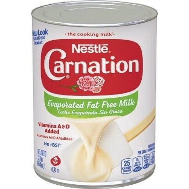 Carnation Evaporated Milk Fat Free, 12 oz