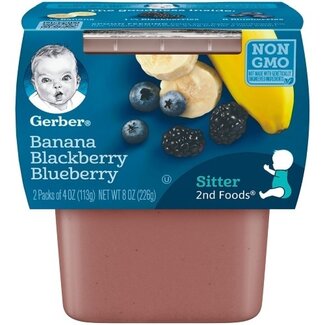 Gerber Gerber 2nd Foods Banana Blackberry Blueberry, 8 oz