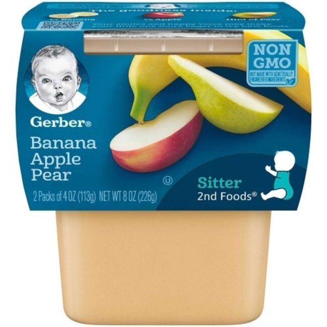 Gerber 2nd Foods Banana Apple Pear, 8 oz