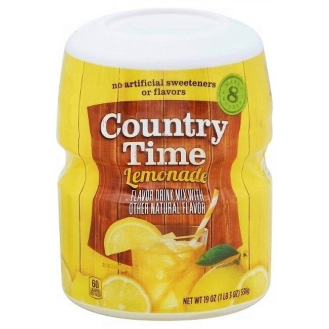 Country Time Lemonade (Makes 8 Quarts), 19 oz, 12 ct