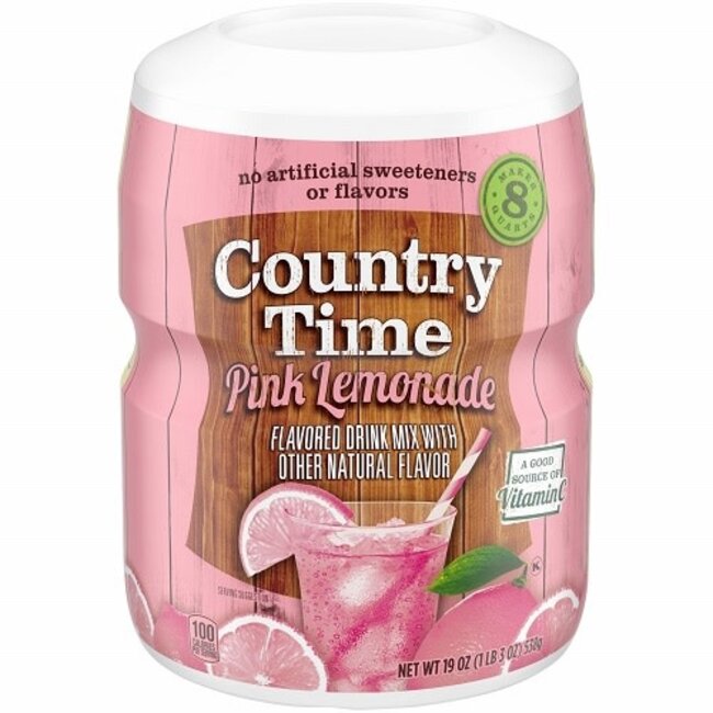 Country Time Pink Lemonade (Makes 8 Quarts), 19 oz, 12 ct
