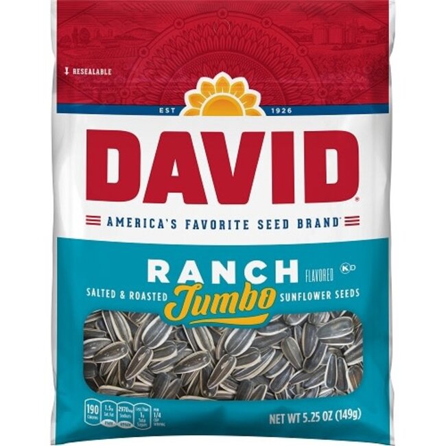 David Sunflower Seeds Ranch, 5.25 oz