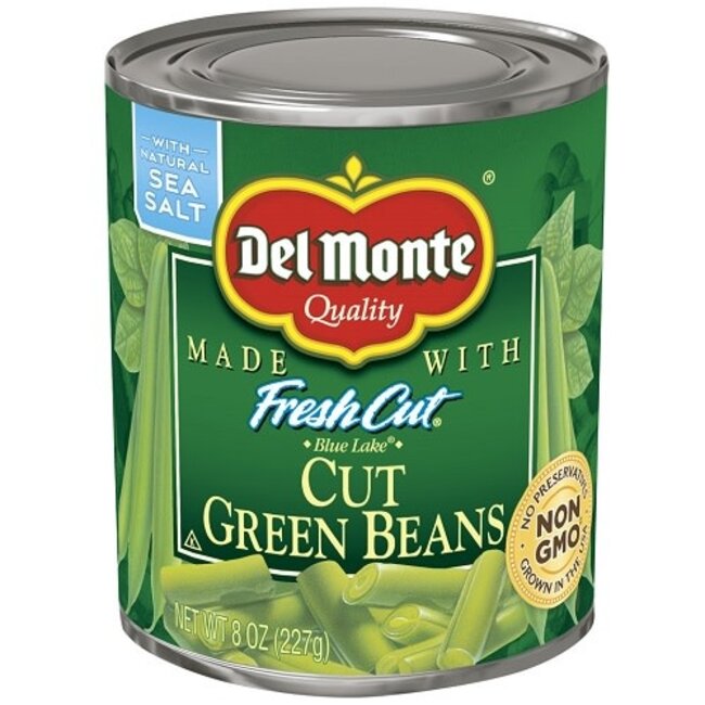 Del Monte Cut Green Beans, 8 oz, 12 ct