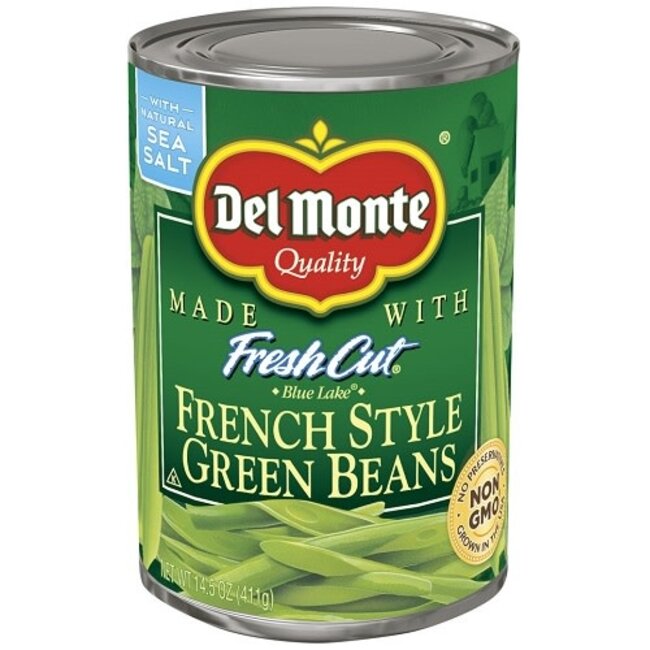 Del Monte Green Beans French Cut, 14.5 oz, 24 ct