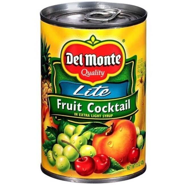 Del Monte Fruit Cocktail Extra Lite Syrup, 15 oz, 12 ct