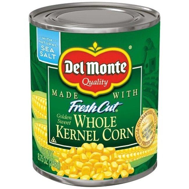 Del Monte Whole Kernel Corn, 8.75 oz, 12 ct