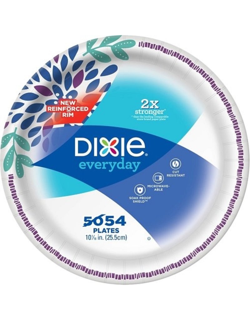 Dixie Dixie Paper Plates 10'' Flowers, 54 ct (Pack of 5)