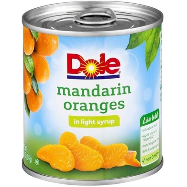 Dole Mandarin Oranges In Lite Syrup, 11 oz, 12 ct