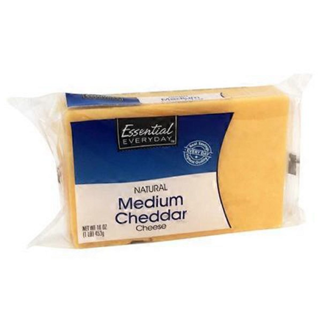 EED  Cheddar Medium Chunk, 16 oz, 12 ct