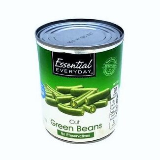 Essential Everyday EED Green Beans Cut, 8 oz, 12 ct
