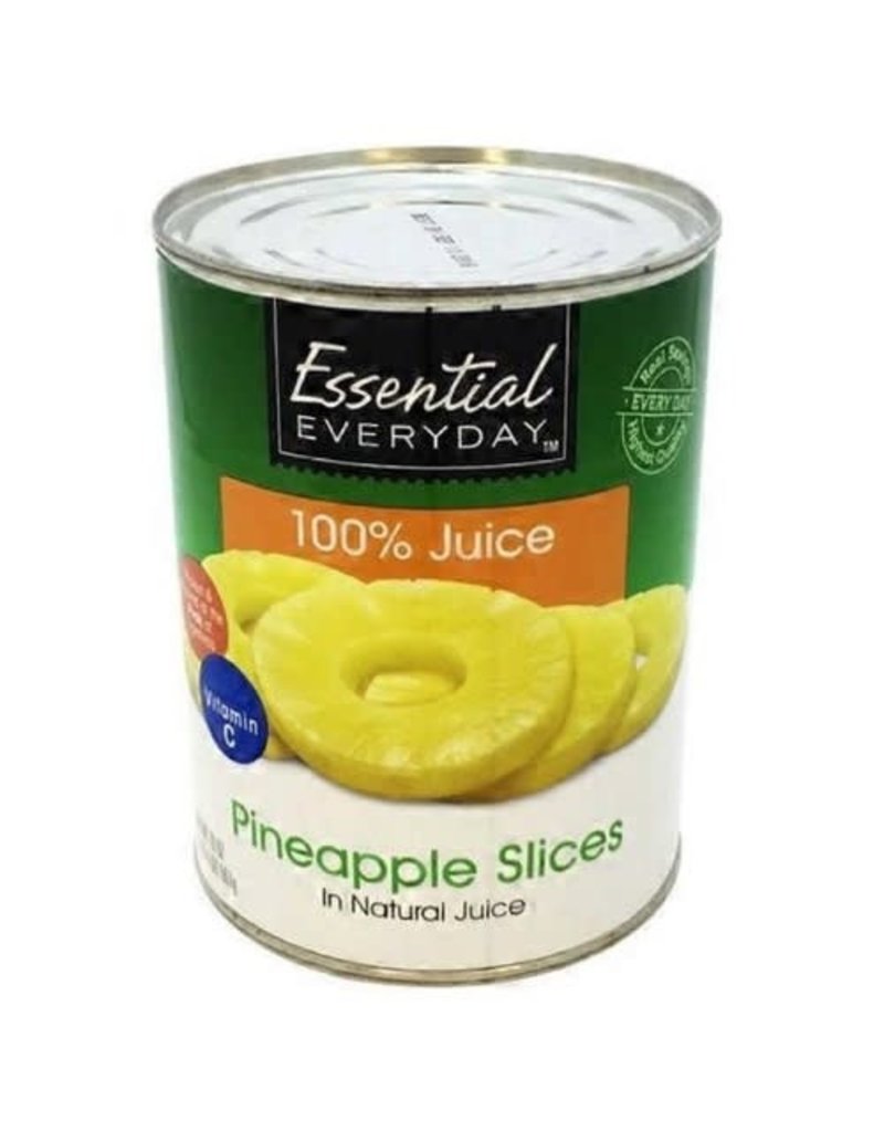 Essential Everyday EED Pineapple Sliced, 20 oz, 24 ct