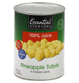 Essential Everyday EED Pineapple Tidbits In 100% Juice, 20 oz