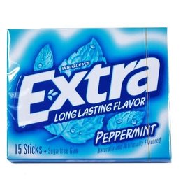 Extra Extra Gum Peppermint, 15 ct (Pack of 10)