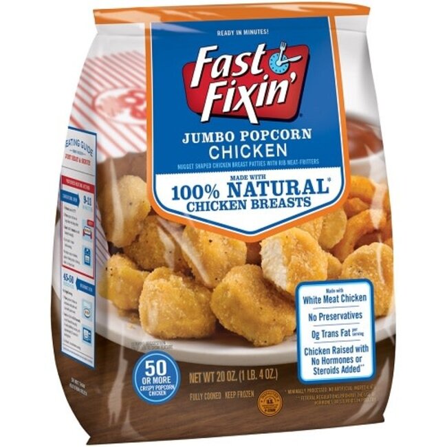 Fast Fixin' Chicken Popcorn, 20 oz, 8 ct